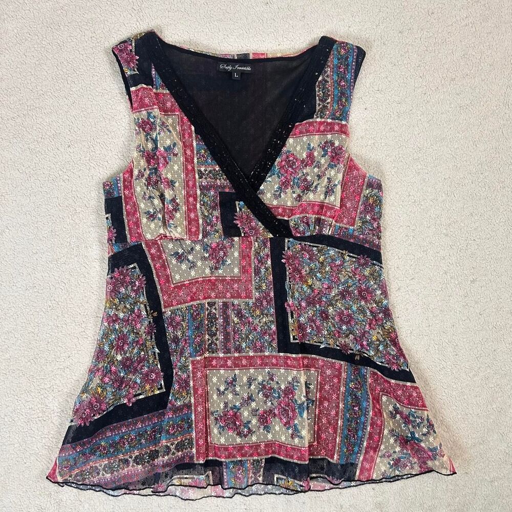 Simply Irresistible Meshy Patchwork Babydoll Top